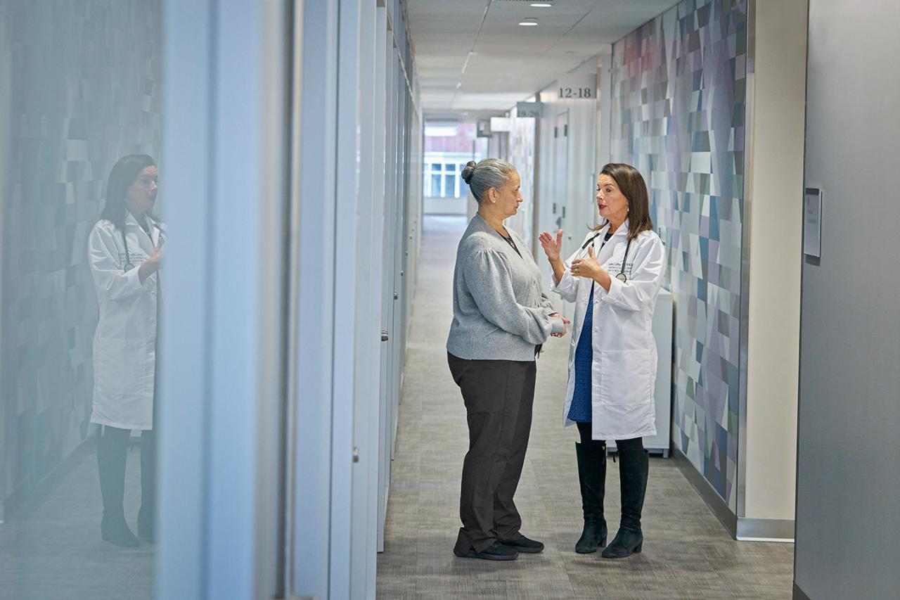 Dr. Laurie Jeffers Talks to a Patient