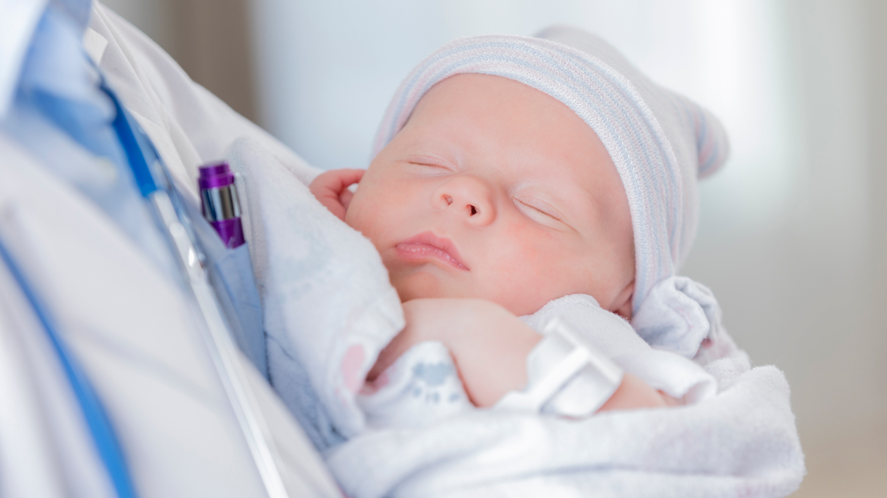 Baby in Neonatal Comprehensive Care Program