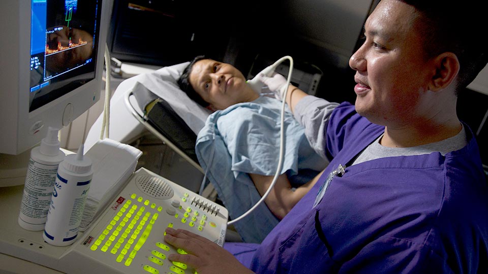 Patient Receives Ultrasound Exam